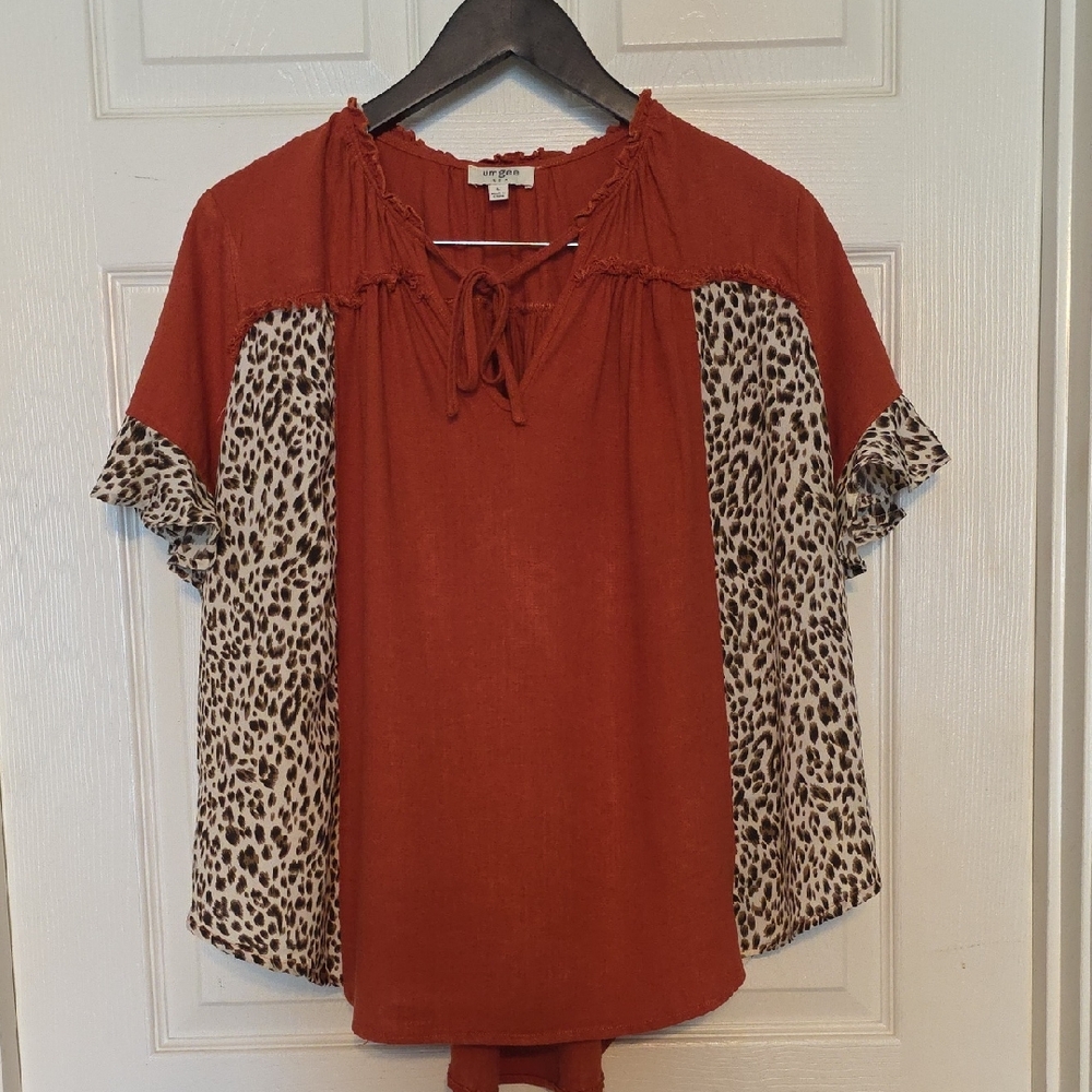 Umgee Leopard Print Shirt